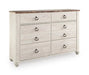 Signature Design Whitewash Bedroom Mirror