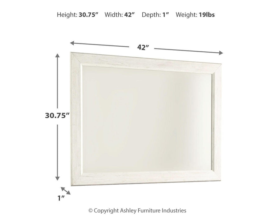 Signature Design Whitewash Bedroom Mirror