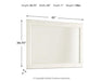 Signature Design Whitewash Bedroom Mirror