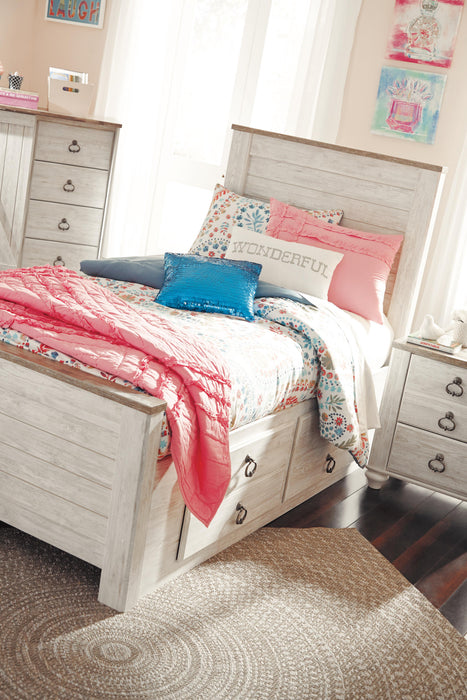 Signature Design Whitewash Twin Panel Headboard