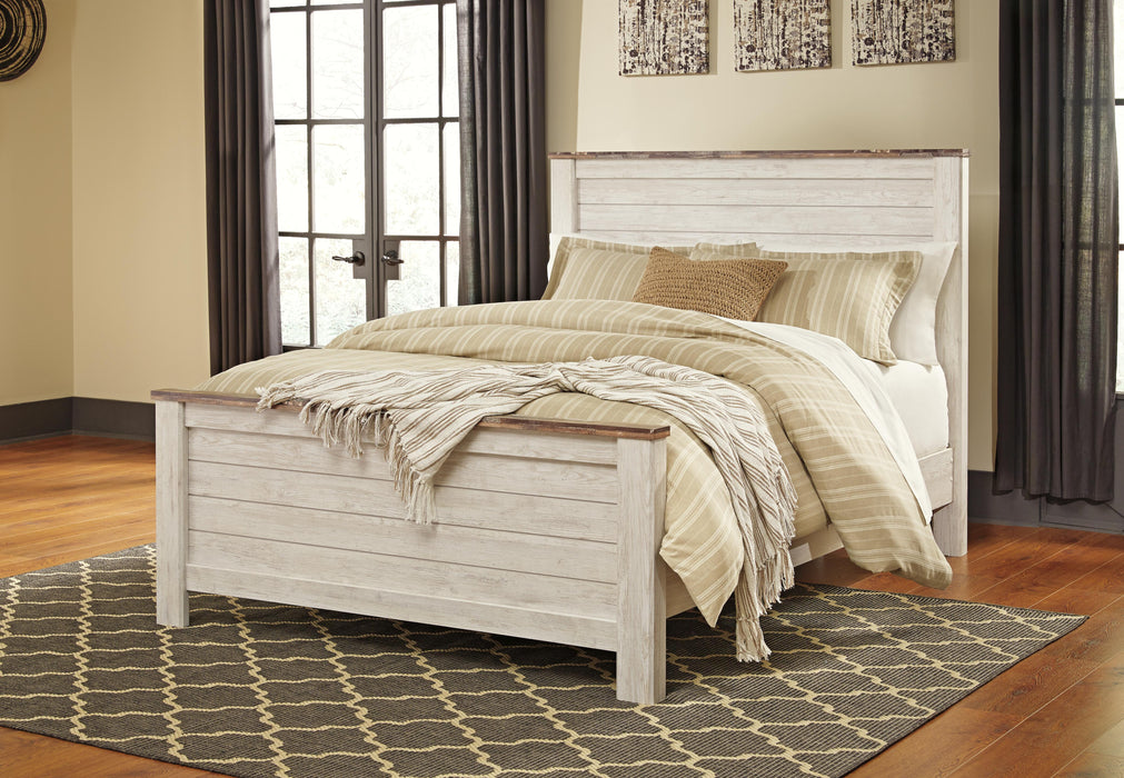 Signature Design Whitewash Queen Panel Headboard