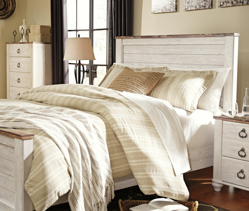 Signature Design Whitewash Queen Panel Headboard