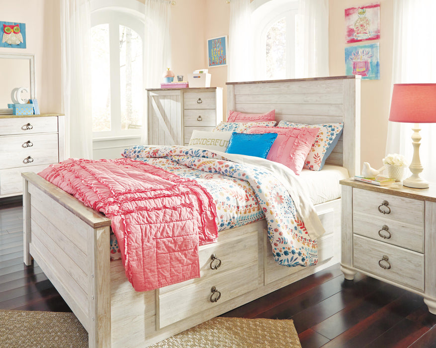 Signature Design Whitewash Full Panel Headboard