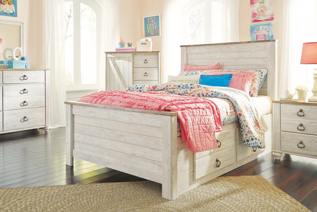 Signature Design Whitewash Full Panel Headboard