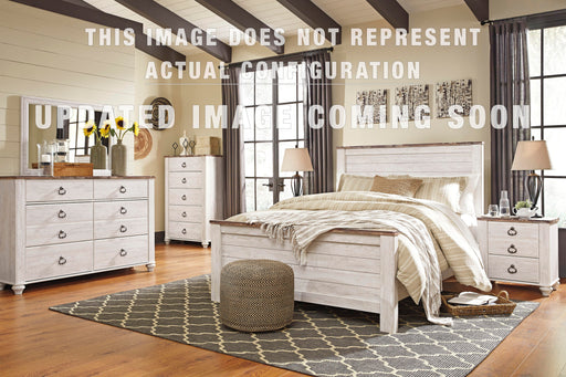Signature Design Whitewash Full Panel Headboard