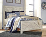 Signature Design Whitewash Queen Crossbuck Panel Bed