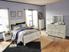Signature Design Whitewash Queen Crossbuck Panel Bed
