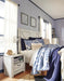 Signature Design Whitewash Queen Crossbuck Panel Bed