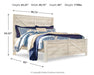 Signature Design Whitewash King Crossbuck Panel Bed