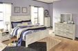 Signature Design Whitewash King Crossbuck Panel Bed