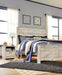 Signature Design Whitewash King Crossbuck Panel Bed