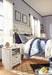 Signature Design Whitewash King Crossbuck Panel Bed