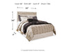 Signature Design Whitewash Queen Panel Headboard