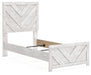 Signature Design Whitewash Twin Panel Bed
