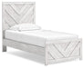 Signature Design Whitewash Twin Panel Bed