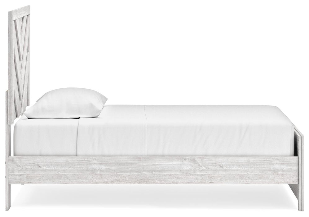 Signature Design Whitewash Twin Panel Bed