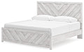 Signature Design Whitewash King Panel Bed