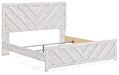 Signature Design Whitewash King Panel Bed