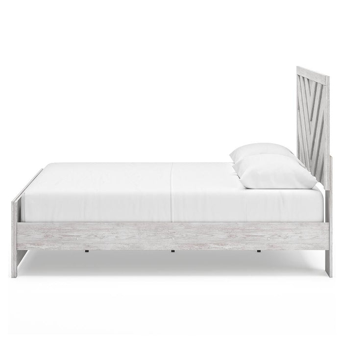 Signature Design Whitewash King Panel Bed