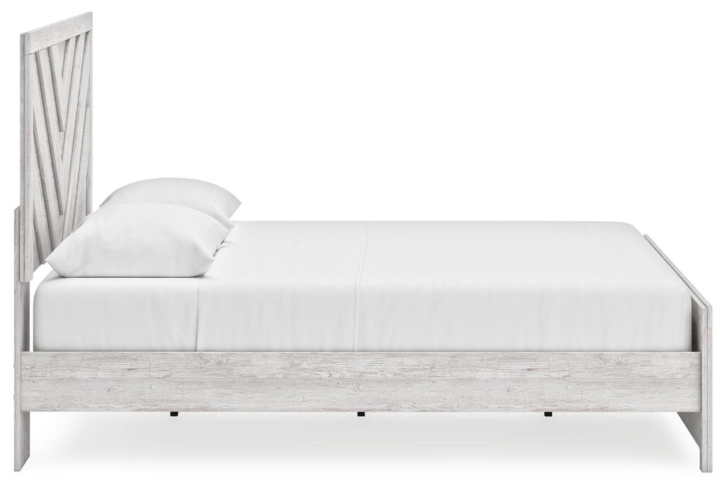 Signature Design Whitewash King Panel Bed