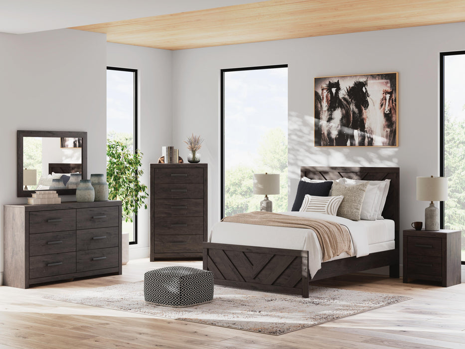 Signature Design Charcoal Full Panel Bed