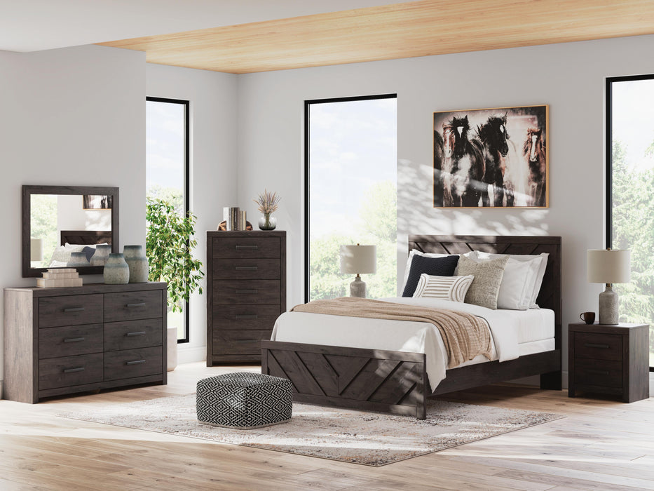 Signature Design Charcoal Dresser and Mirror