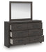 Signature Design Charcoal Dresser and Mirror