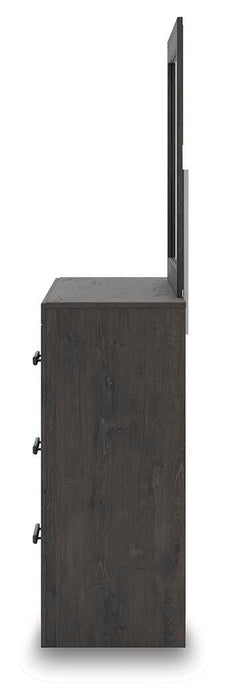 Signature Design Charcoal Dresser and Mirror