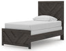 Signature Design Charcoal Twin Panel Bed