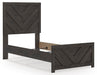 Signature Design Charcoal Twin Panel Bed