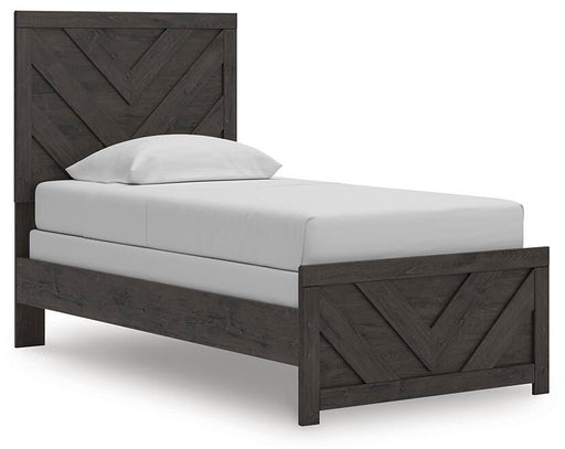 Signature Design Charcoal Twin Panel Bed