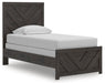 Signature Design Charcoal Twin Panel Bed