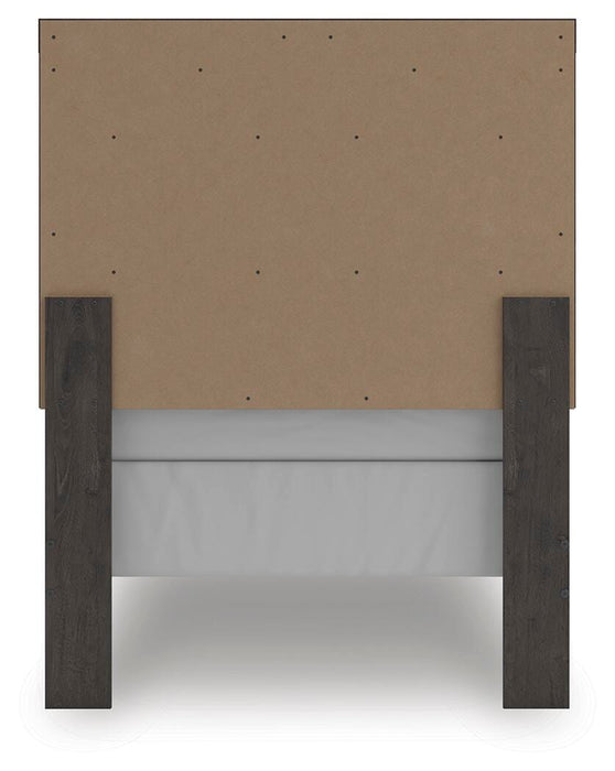 Signature Design Charcoal Twin Panel Bed