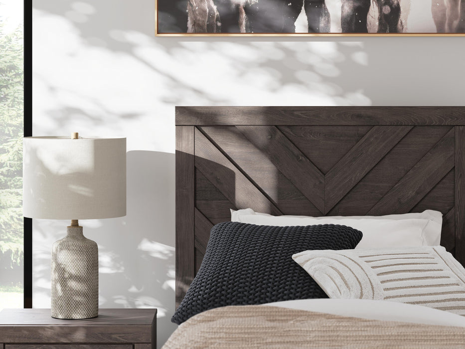 Signature Design Charcoal Twin Panel Bed