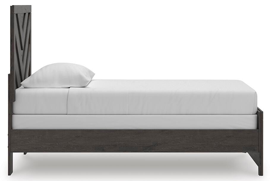 Signature Design Charcoal Twin Panel Bed
