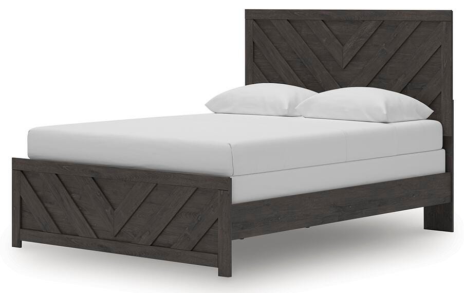 Signature Design Charcoal Queen Panel Bed