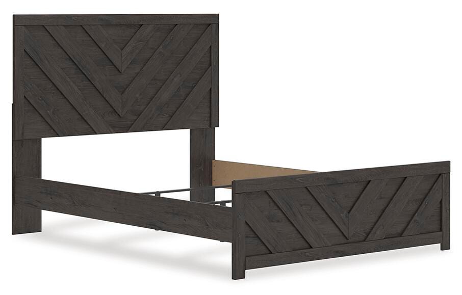 Signature Design Charcoal Queen Panel Bed