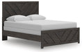 Signature Design Charcoal Queen Panel Bed