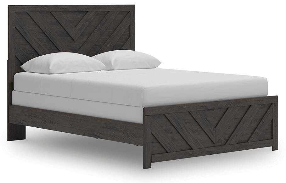 Signature Design Charcoal Queen Panel Bed