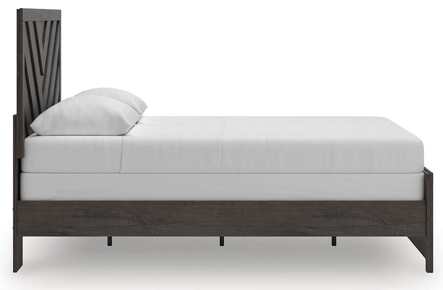 Signature Design Charcoal Queen Panel Bed