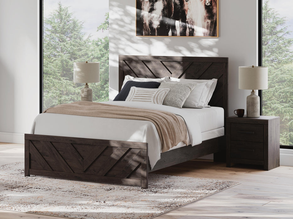 Signature Design Charcoal Queen Panel Bed