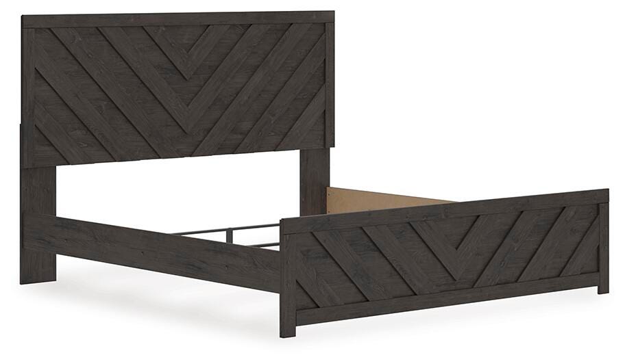Signature Design Charcoal King Panel Bed