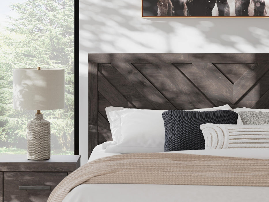Signature Design Charcoal King Panel Bed