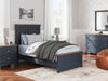 Signature Design Brown/Blue Twin Panel Bed