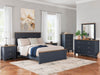 Signature Design Brown/Blue Queen Panel Bed