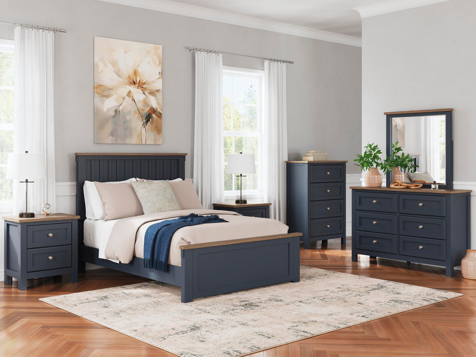 Signature Design Brown/Blue Full Panel Bed