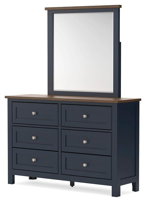 Signature Design Brown/Blue Dresser and Mirror