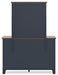 Signature Design Brown/Blue Dresser and Mirror