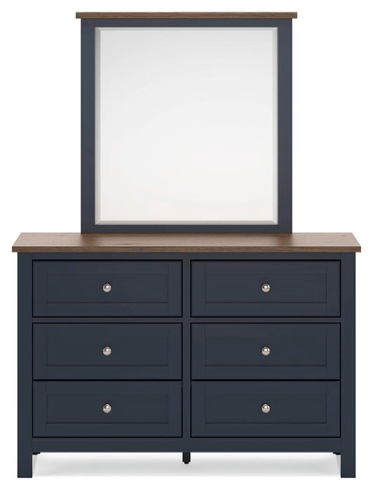 Signature Design Brown/Blue Dresser and Mirror