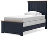 Signature Design Brown/Blue Twin Panel Bed